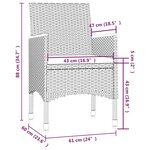 vidaXL Salon de jardin 7 Pièces avec coussins Résine tressée Gris