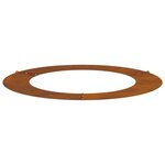 vidaXL Anneau d'arbre plat Marron Ø60 / 90 cm