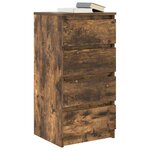 vidaXL Buffet chêne fumé 37 5x35x76 cm bois d'ingénierie