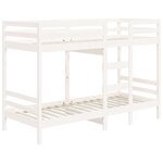 vidaXL Lit superposé sans matelas blanc 75x190 cm bois de pin massif