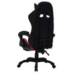 vidaXL Fauteuil de jeux vidéo avec LED RVB Bordeaux et noir Similicuir