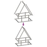 vidaXL Portant de bois chauffage noir 50x25x60 cm