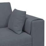 vidaXL Canapé en velours avec coussin Gris foncé 208 cm Velours