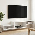 vidaXL Meuble TV mural Montage mural Blanc 150 x 28 x 26 cm
