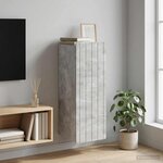 vidaXL Armoire Murale Gris béton 33 x 34 5 x 94 cm Bois d'ingénierie