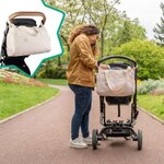 Sac à langer Pocketstyle - Plan à langer  Housse isotherme  Pochette  Attaches-poussette  Crème