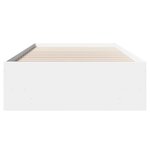 vidaXL Cadre de lit sans matelas blanc 100x200 cm bois d'ingénierie