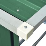 vidaXL Abri de stockage de bois Acier galvanisé 163x83x154 cm Vert