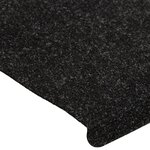 vidaXL Tapis d'escalier auto-adhésifs 15 Pièces 65x24 5x3 5 cm Anthracite
