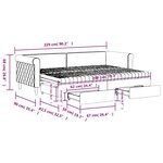 vidaXL Lit de jour avec gigogne et tiroirs vert foncé 80x200cm velours