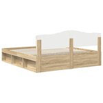 vidaXL Cadre de lit Sonoma 180 x 200 cm Bois de pin massif