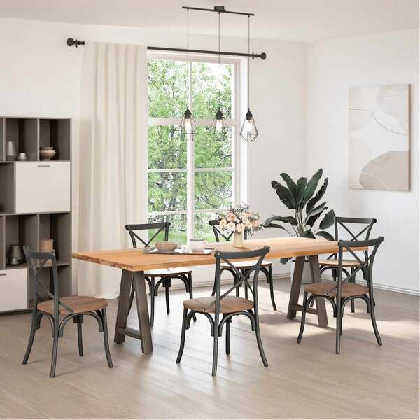 vidaXL Pieds de table à manger en forme de A  2 pièces  60 x (72-73) cm  acier