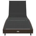 vidaXL Chaise longue 1-personne Marron 70 x 197 x 82 cm