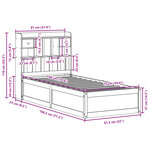 vidaXL Cadre de lit sans matelas 75x190 cm bois de pin massif
