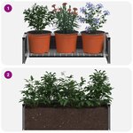 vidaXL Jardinière surélevée Gris 75 x 30 x 22 cm WPC et Aluminium