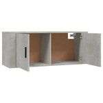 vidaXL Meuble TV mural Gris béton 100x34 5x40 cm