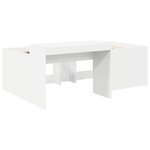 vidaXL Lit haut pour enfants avec bureau Blanc et rouge