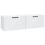 vidaXL Meuble TV mural Blanc 98 x 31 x 30 cm Bois d'ingénierie
