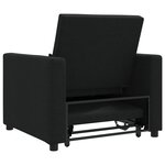 vidaXL Sofa-lit convertible 3-en-1 en tissu noir