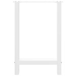 vidaXL Pieds de table à manger Blanc 2 pièces 60 x (72-73) cm Acier