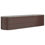 vidaXL Lit surélevé de jardin Acier galvanisé marron