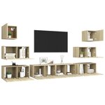 vidaXL Ensemble de meubles TV 8 Pièces Chêne sonoma Bois d'ingénierie