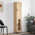 vidaXL Buffet haut Chêne sonoma 34 5x34x180 cm Bois d'ingénierie