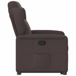 vidaXL Fauteuil inclinable marron foncé tissu