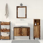 vidaXL Ensemble de meubles de salle de bain 2 pièces en bois ancien et bois aggloméré
