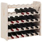 vidaXL Casier à vin 67 5x25x60 cm Bois de pin massif