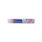 Set de 3 recharges pour roller frixion ball bls-fr7 pointe moyenne mauve pilot