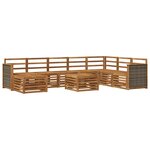 vidaXL Ensemble de canapés d'extérieur 7 Pièces Naturel
