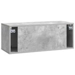 vidaXL Meuble TV mural Gris béton 78 5 x 31 x 30 cm Bois d'ingénierie