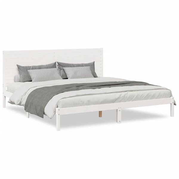vidaXL Cadre de lit extra long sans matelas 200x210 cm bois massif