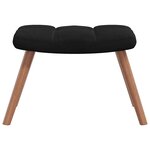 vidaXL Chaise à bascule avec repose-pied Noir Velours