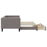 vidaXL Lit de jour avec gigogne et tiroirs sans matelas taupe 80x200cm