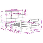 vidaXL Cadre de lit sans matelas blanc 120x200 cm bois de pin massif