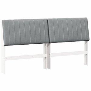 vidaXL Tête de lit capitonnée Gris clair 180 cm Pin massif
