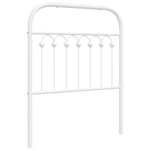 vidaXL Tête de lit métal blanc 75 cm