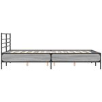 vidaXL Cadre de lit sonoma gris 140x190 cm bois d'ingénierie et métal