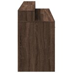 vidaXL Bureau et lumières LED chêne marron bois d'ingénierie