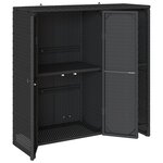 vidaXL Armoire de rangement Noir 100x36x102 cm Rotin
