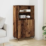 vidaXL Buffet haut vieux bois 60x36x110 cm bois d'ingénierie