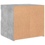 vidaXL Table de chevet avec lumières LED gris béton 50x40x45 cm
