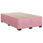 vidaXL Cadre de lit rose 120x190 cm velours