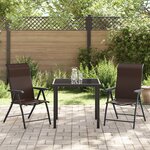 vidaXL Set de jardin 3 pièces Marron Poly Rattan
