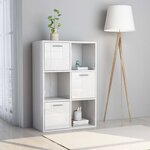 vidaXL Armoire de rangement Blanc brillant Bois d’ingénierie