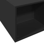vidaXL Cadre de lit noir 160x200 cm bois d'ingénierie