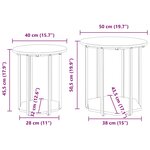 Table d'appoint vidaXL 2 pièces Bois d'ingénierie chêne noir et métal