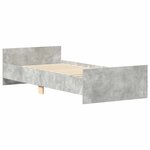vidaXL Cadre de lit sans matelas gris béton 90x190 cm